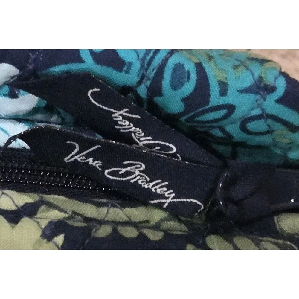 Vera Bradley Caribbean Sea Large Fabric Cosmetic Bag Zip Makeup Pouch 14542-G08